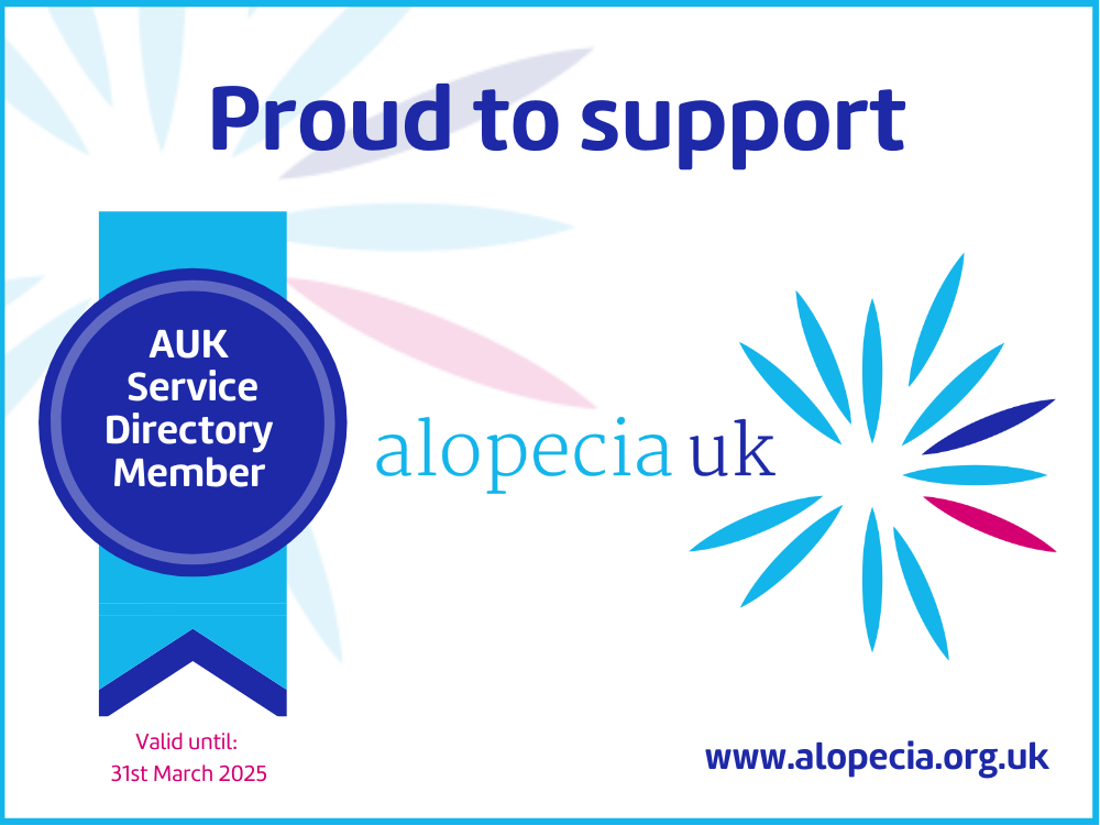 Proud to support Alopecia UK by supplying a range of quality wigs and hairpieces at competitive prices.