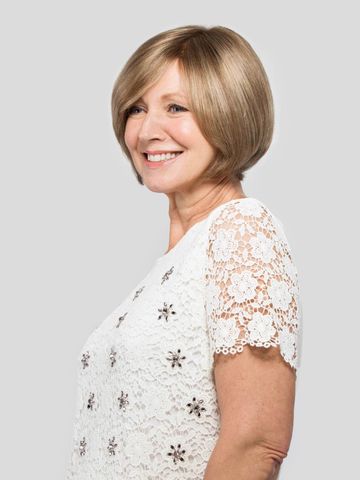 Gem human hair wig chin length from our 5 star rated Beech Grove Wig Boutique